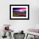 Pink Flowers At Sunset Wall Art