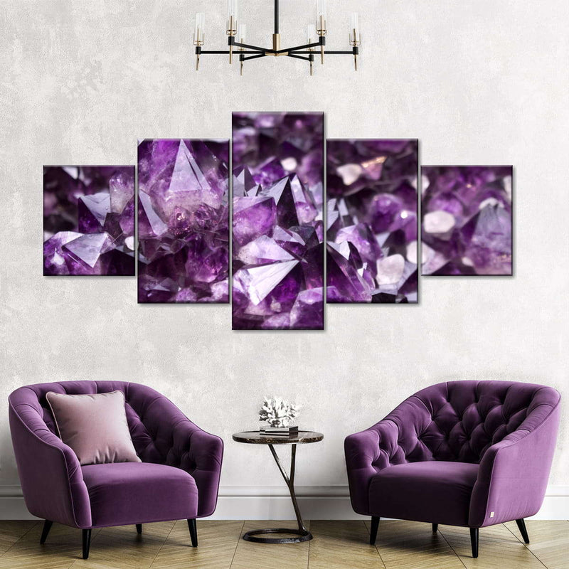 Purple Amethyst Geode Wall Art