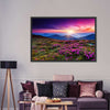 Pink Flowers At Sunset Wall Art