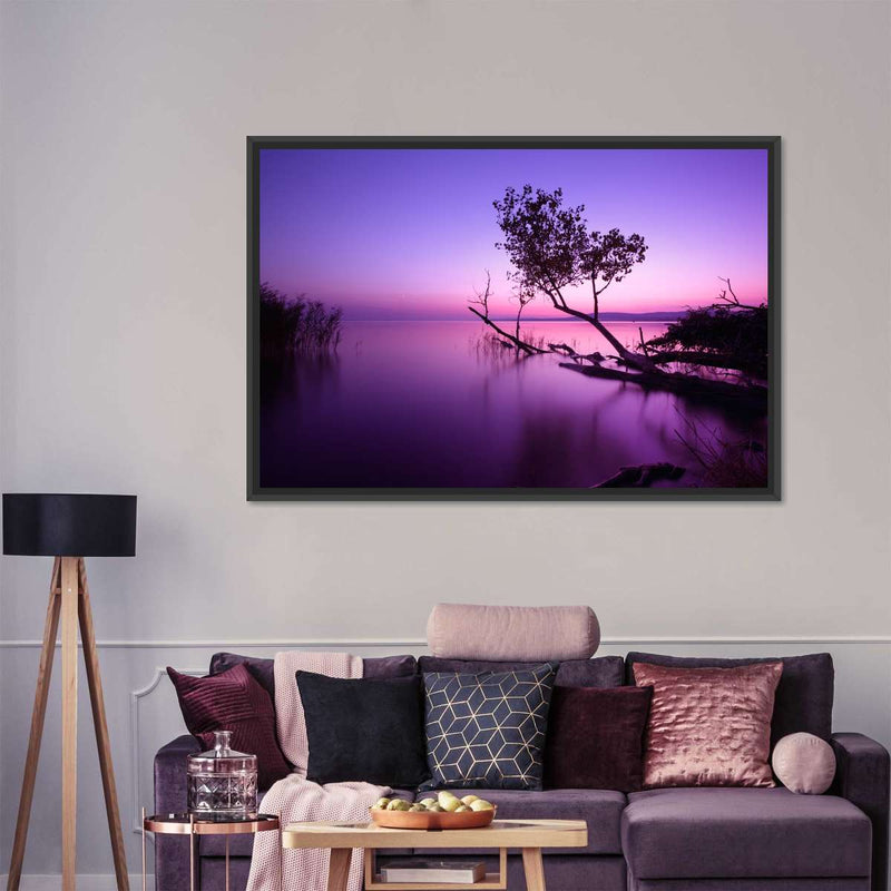 Violet Toned Lake Wall Art