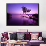 Violet Toned Lake Wall Art