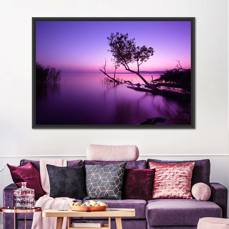 Violet Toned Lake Wall Art