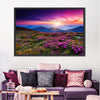 Pink Flowers At Sunset Wall Art