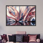 Pink And Silver Abstract Wall Art