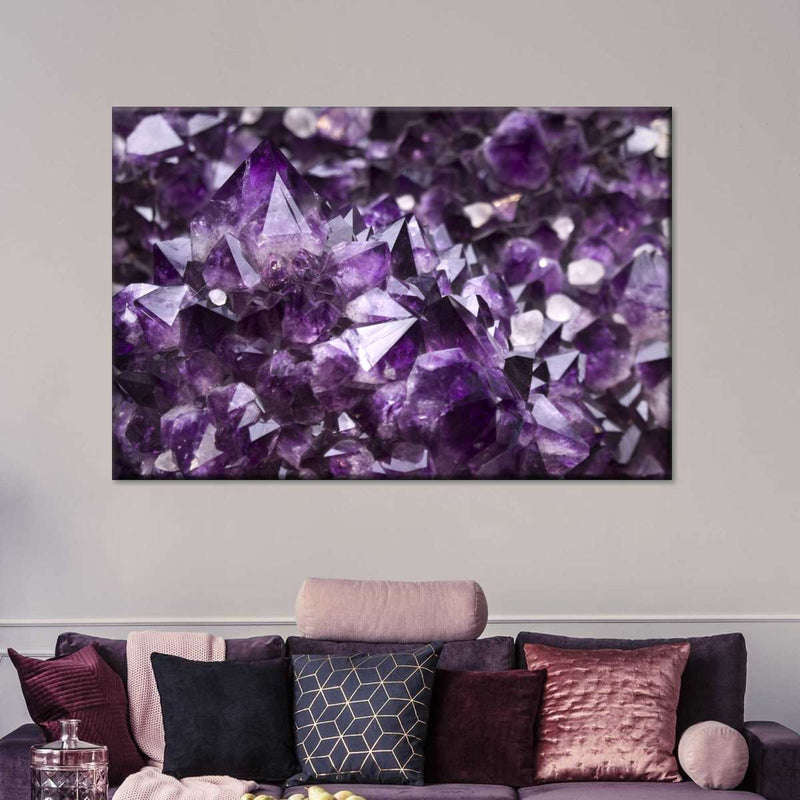 Purple Amethyst Geode Wall Art