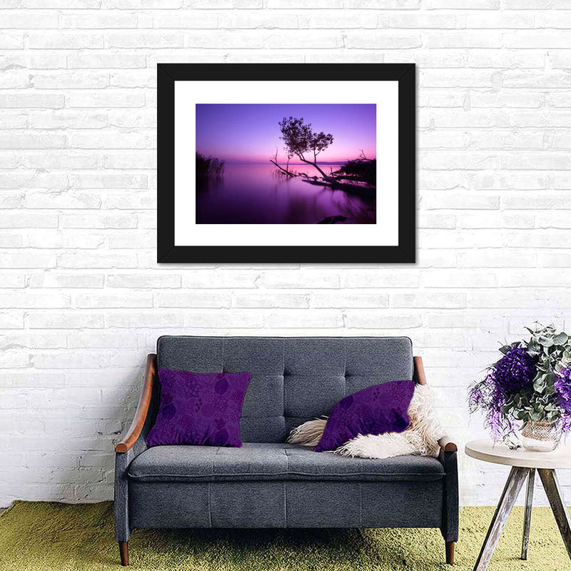 Violet Toned Lake Wall Art