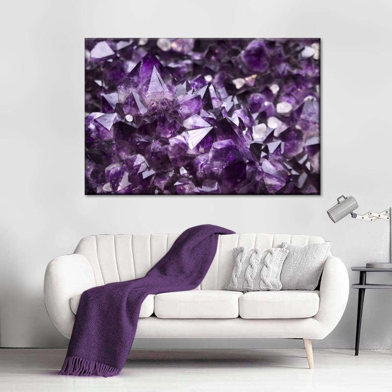 Purple Amethyst Geode Wall Art