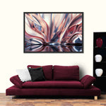 Pink And Silver Abstract Wall Art