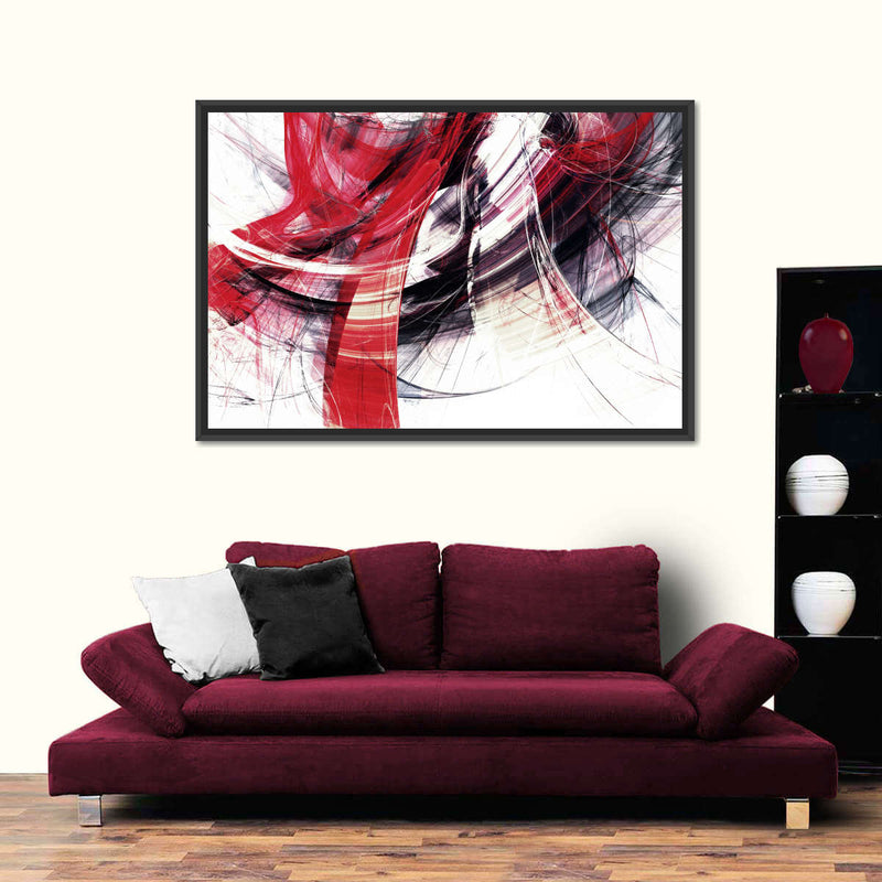 Red Motion Abstract Wall Art