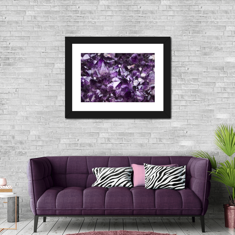 Purple Amethyst Geode Wall Art