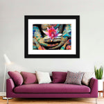 Lotus Flower In Hand Wall Art