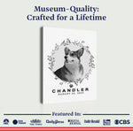 Pet Memorial Portrait Monochrome Sign