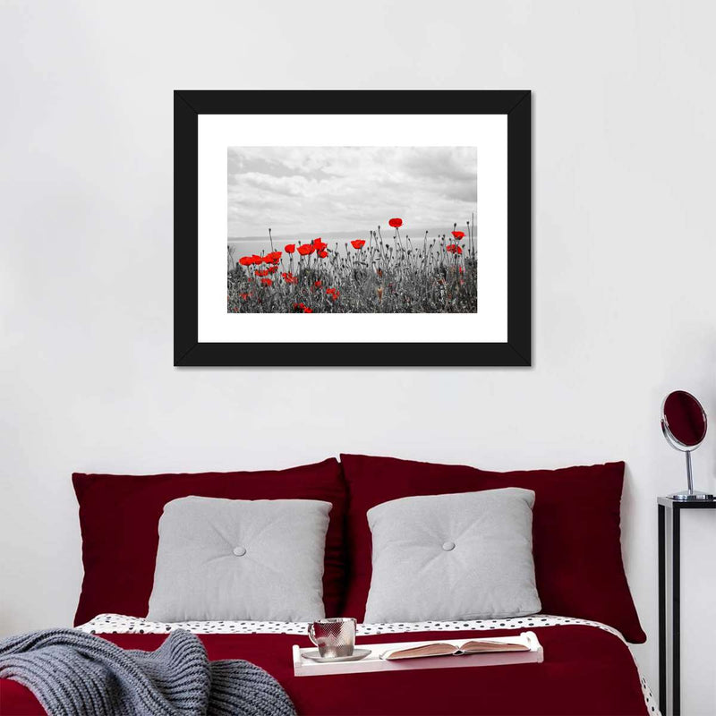 Red Poppy Field Pop Wall Art