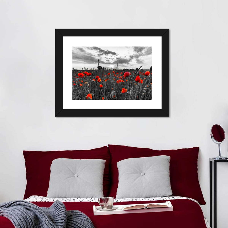 Poppy Field At Dusk Pop Wall Art