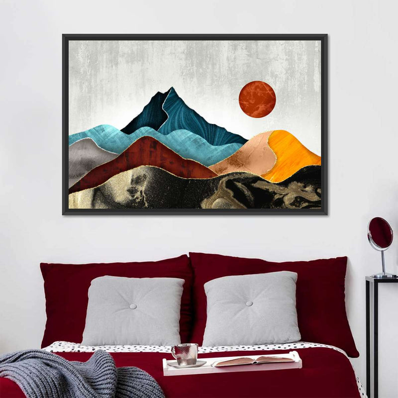 Sunset Over Mountains Wall Art