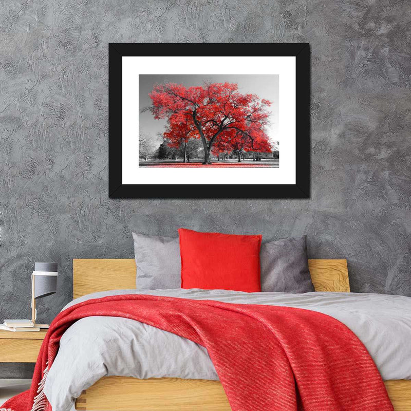 Red Tree Wall Art