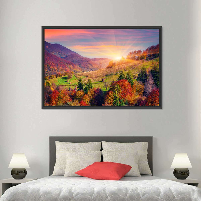 Mountain Autumn Sunrise Wall Art