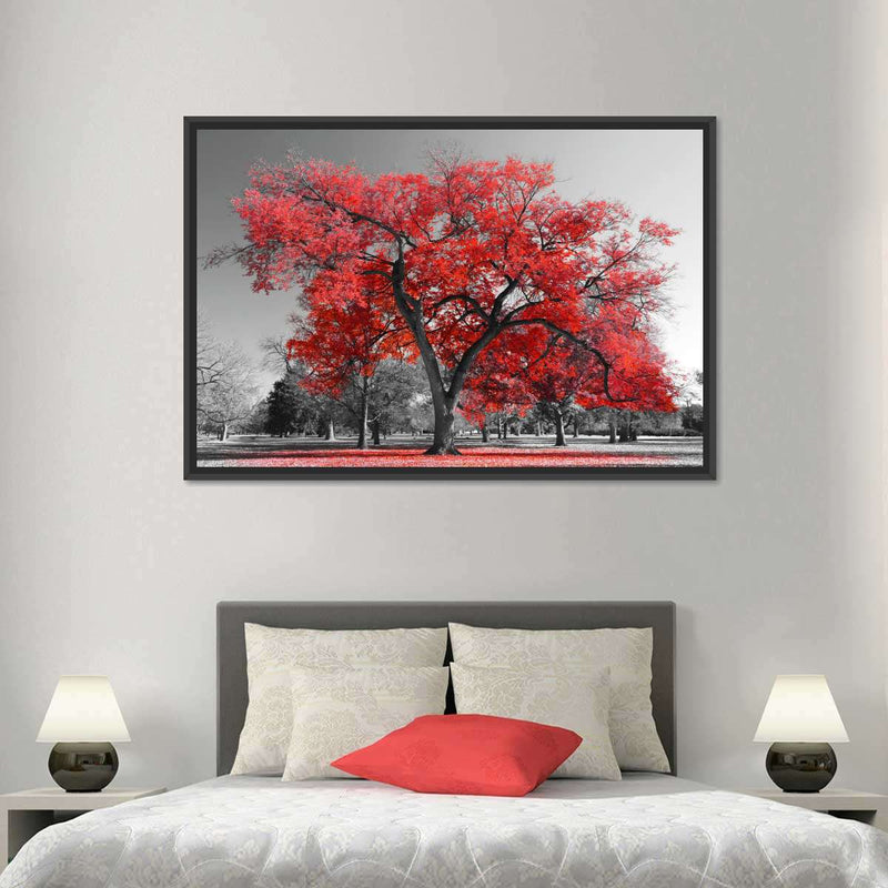 Red Tree Wall Art