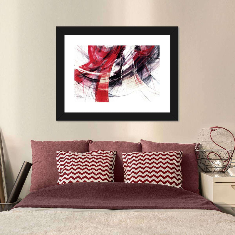 Red Motion Abstract Wall Art