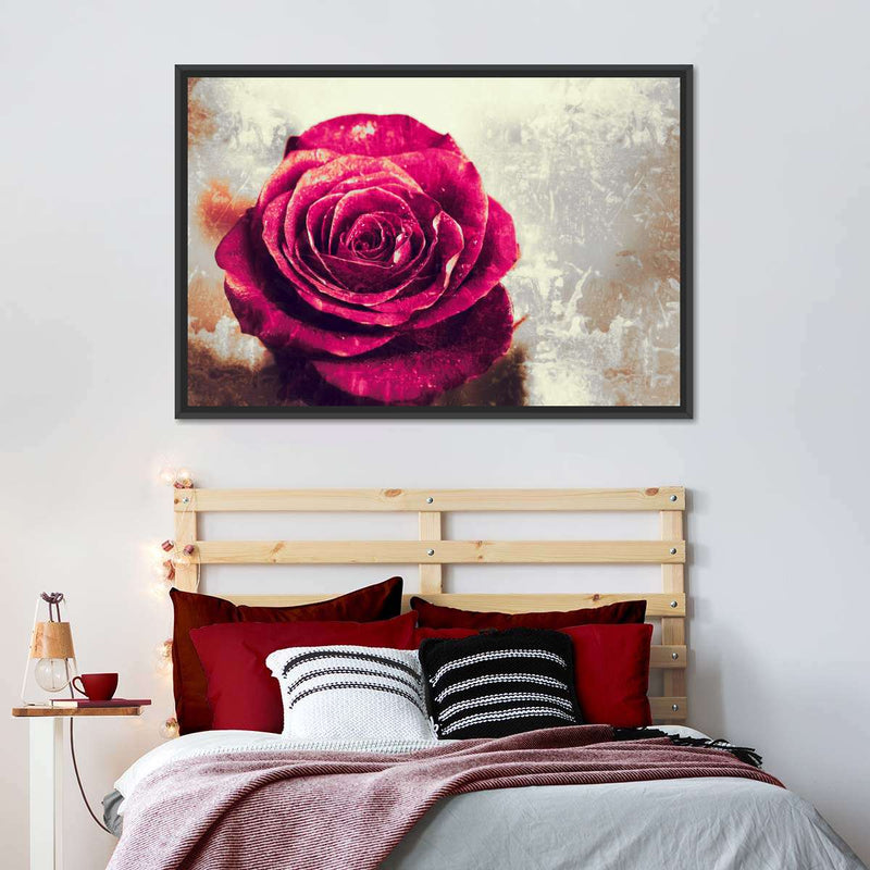 Textured Grunge Rose Wall Art