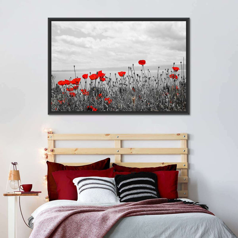 Red Poppy Field Pop Wall Art