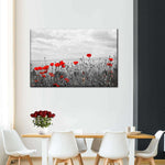Red Poppy Field Pop Wall Art
