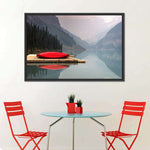 Mountain Lake Kayak Wall Art