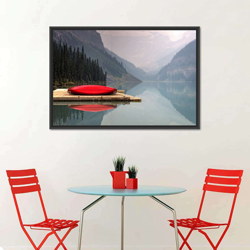 Mountain Lake Kayak Wall Art