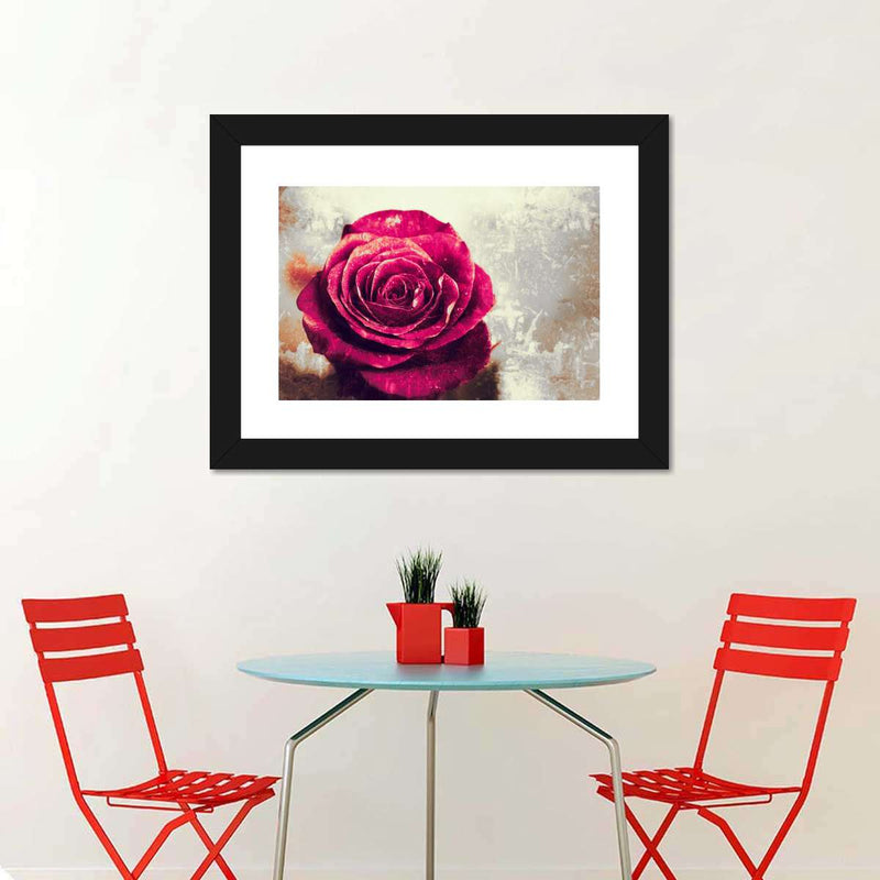 Textured Grunge Rose Wall Art