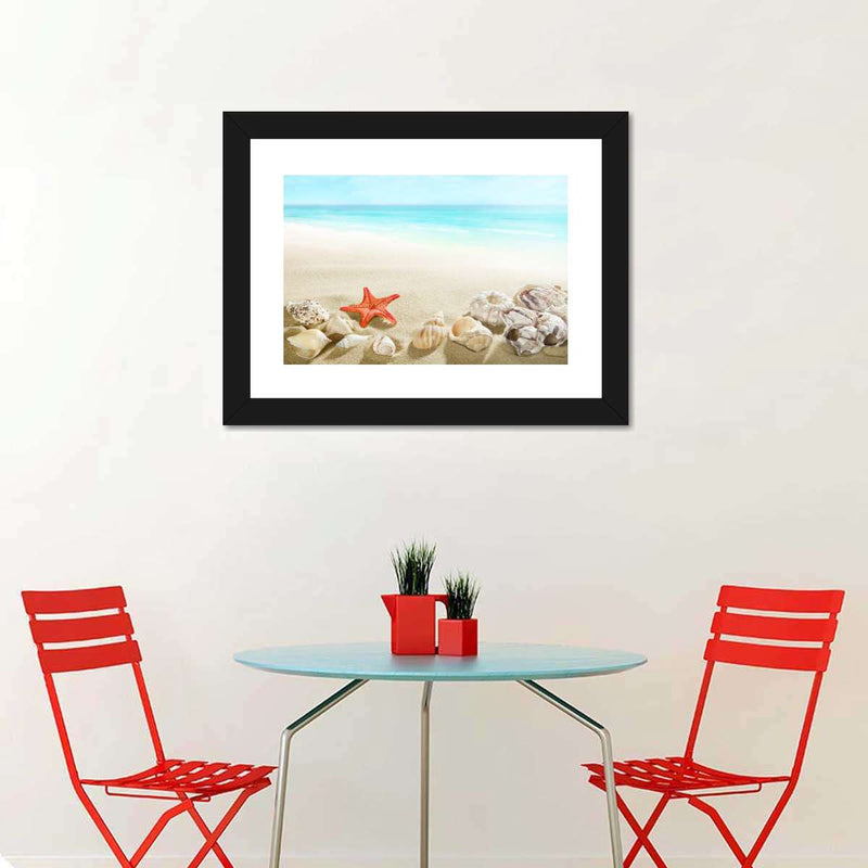 Seashells At The Beach Wall Art
