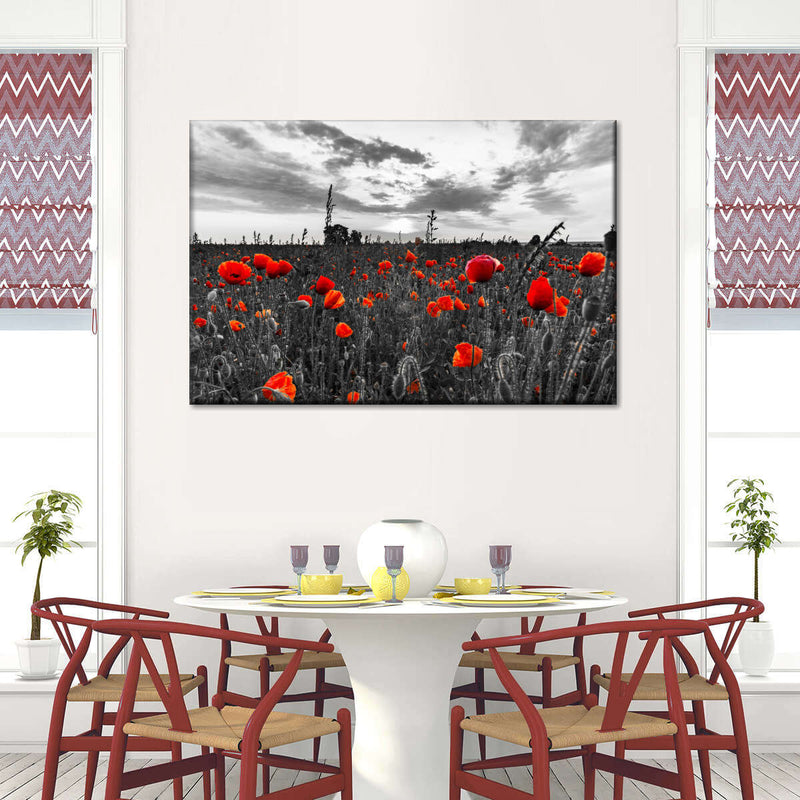 Poppy Field At Dusk Pop Wall Art