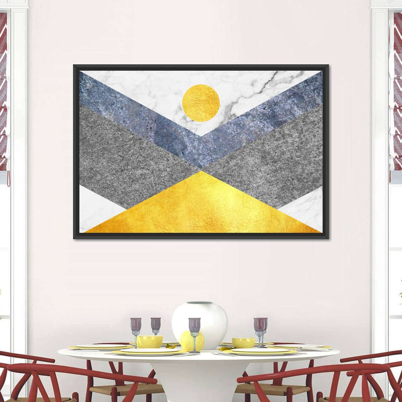 Marble Textured Geometric Wall Art