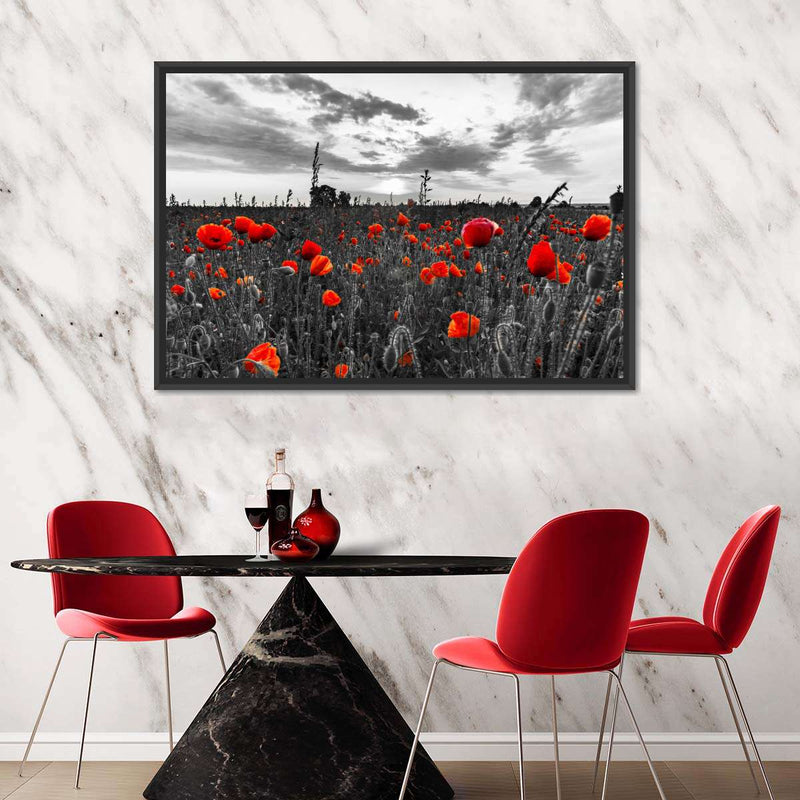 Poppy Field At Dusk Pop Wall Art