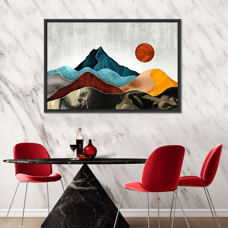 Sunset Over Mountains Wall Art