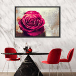Textured Grunge Rose Wall Art