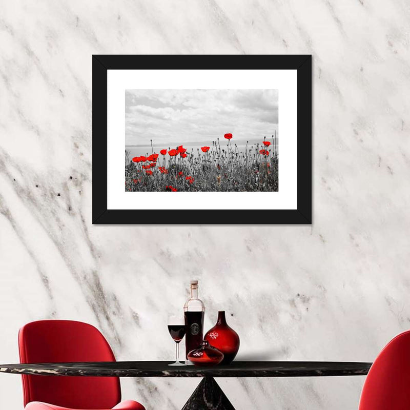 Red Poppy Field Pop Wall Art