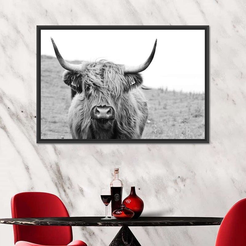 Solitary Highland Cow Wall Art