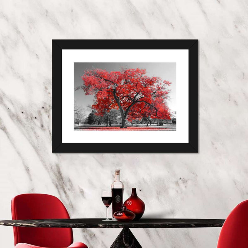 Red Tree Wall Art