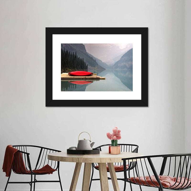 Mountain Lake Kayak Wall Art