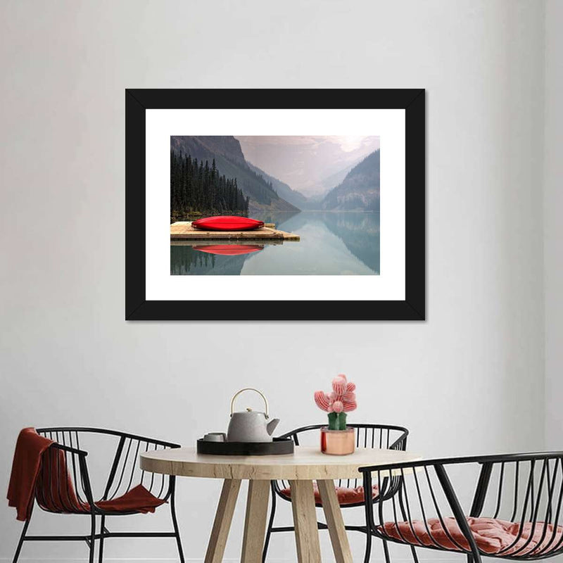 Mountain Lake Kayak Wall Art