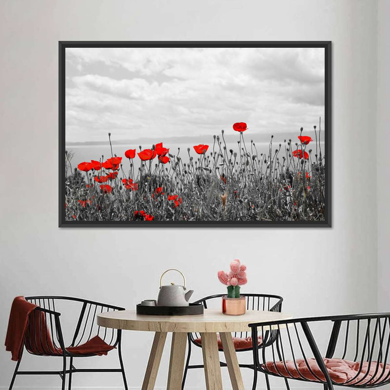 Red Poppy Field Pop Wall Art