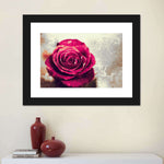 Textured Grunge Rose Wall Art