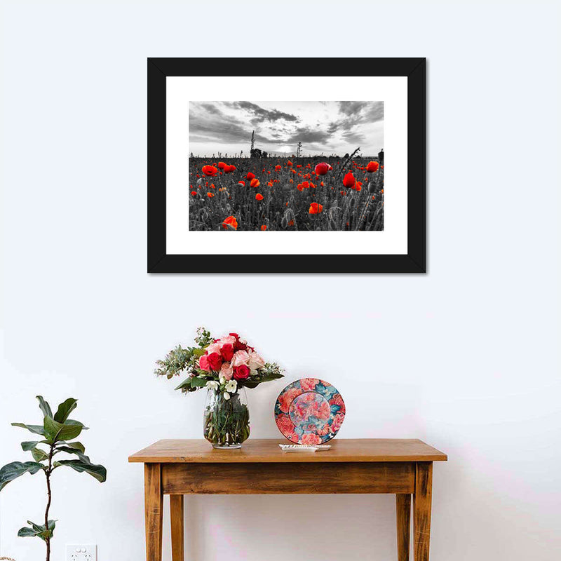 Poppy Field At Dusk Pop Wall Art