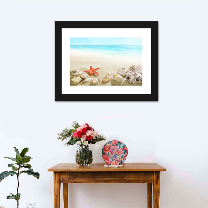Seashells At The Beach Wall Art