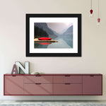 Mountain Lake Kayak Wall Art