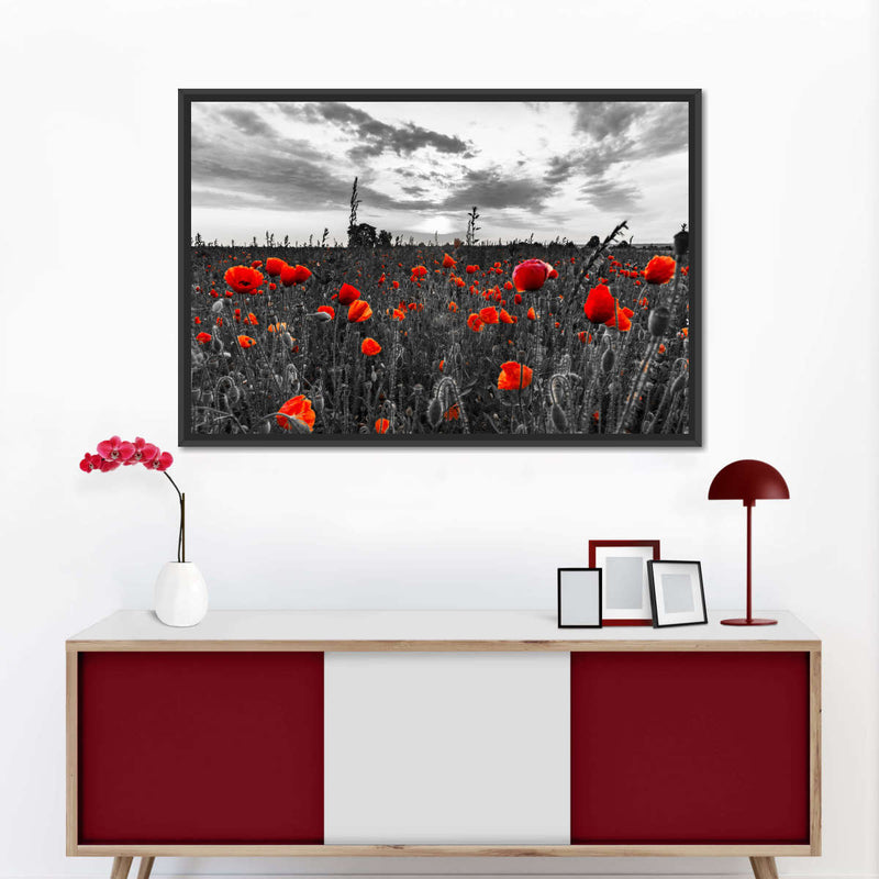 Poppy Field At Dusk Pop Wall Art