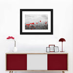 Red Poppy Field Pop Wall Art