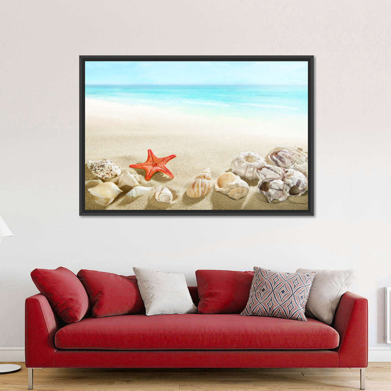 Seashells At The Beach Wall Art