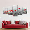 Red Poppy Field Pop Wall Art