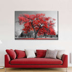 Red Tree Wall Art